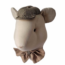 Trophée mural souris edouard lin bébé