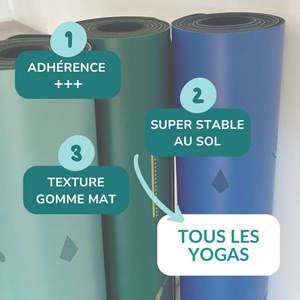 Tapis de yoga antidérapant star lune bl