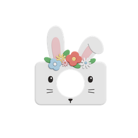 Housse en silicone lapin des fleurs