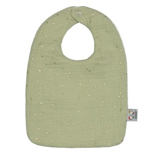 Bavoir en gaze de coton jeanne vert à