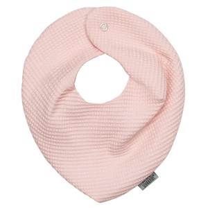 Bavoir bandana en nid d'abeille rose