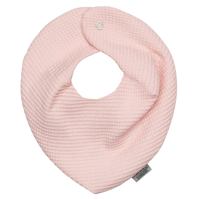 Sevira Kids - Bavoir bandana nid d'abeille rose dès