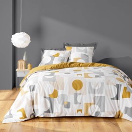 Housse de couette 240x220 + 2 taies geom