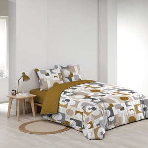 Housse de couette 240x220 + 2 taies geom