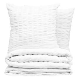 Housse de couette 240x220 seersuck + 2 t