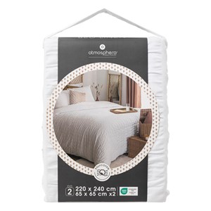 Housse de couette 240x220 seersuck + 2 t