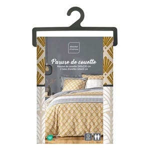 Housse de couette 240x220 + 2 taies stri