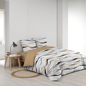 Housse de couette 240x220 + 2 taies vagu