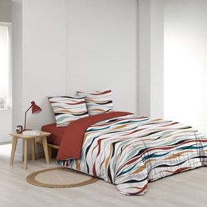 Housse de couette 240x220 + 2 taies vagu