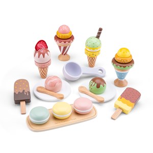 Ensemble de glaces en bois 25 pcs