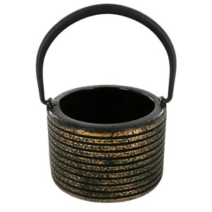 Encensoir brazero noir et dore