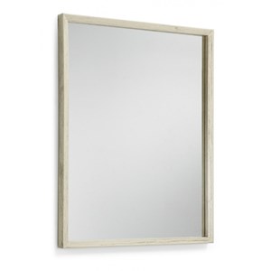 Grand miroir bois beige - elaïse