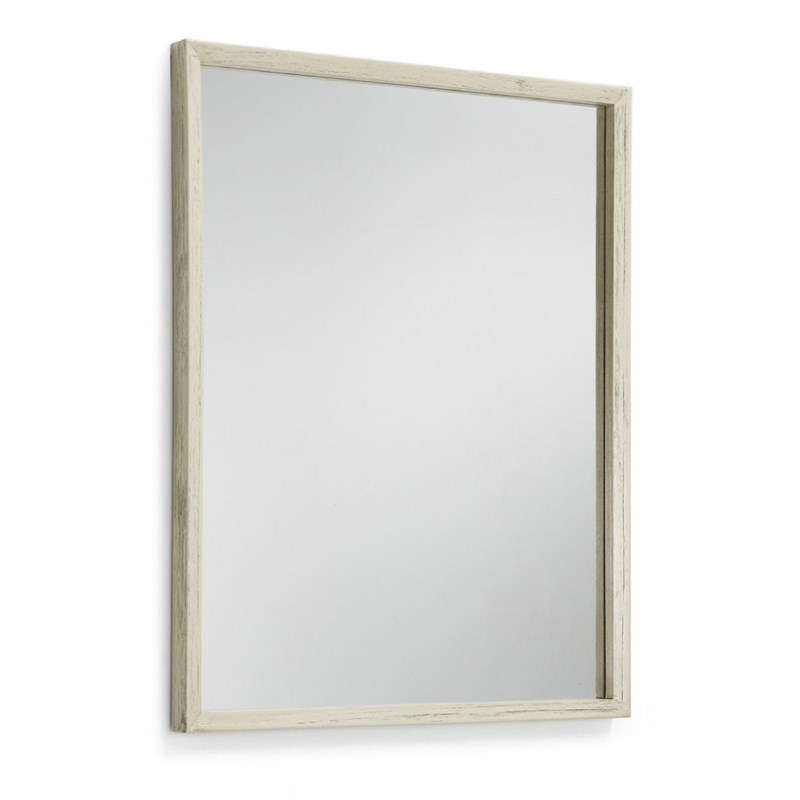 Grand miroir bois beige - elaïse