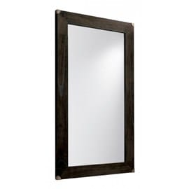 Grand miroir bronze bois marron -