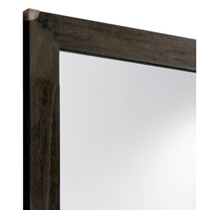 Grand miroir bronze bois marron -