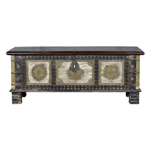 Coffre bronze bronze marron - décoration