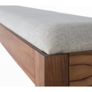 Banc 3 places tissu marron - décoration