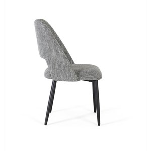 Lot de 2 chaises tissu gris - décoration