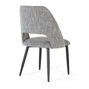 Lot de 2 chaises tissu gris - décoration