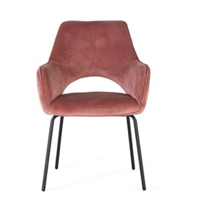 Lot de 2 chaises velours rose -