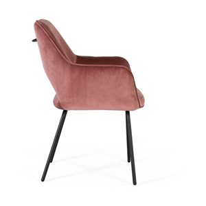 Lot de 2 chaises velours rose -