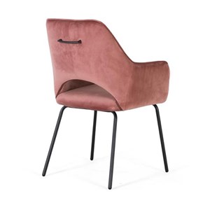 Lot de 2 chaises velours rose -