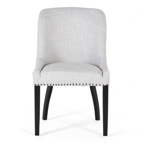 Lot de 2 chaises tissu gris - décoration