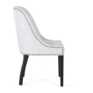 Lot de 2 chaises tissu gris - décoration