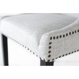 Lot de 2 chaises tissu gris - décoration