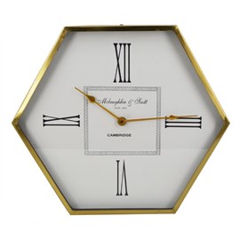 Horloge murale verre or - décoration