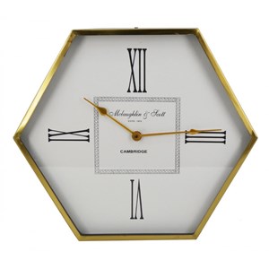 Horloge murale verre or - décoration