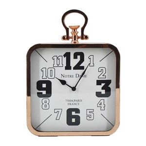 Horloge murale verre aluminium cuivre