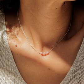 Collier nazca argent rhodochrosite