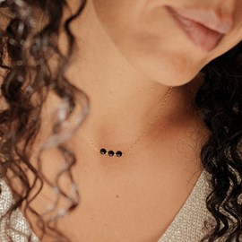 Collier nazca gold filled onyx