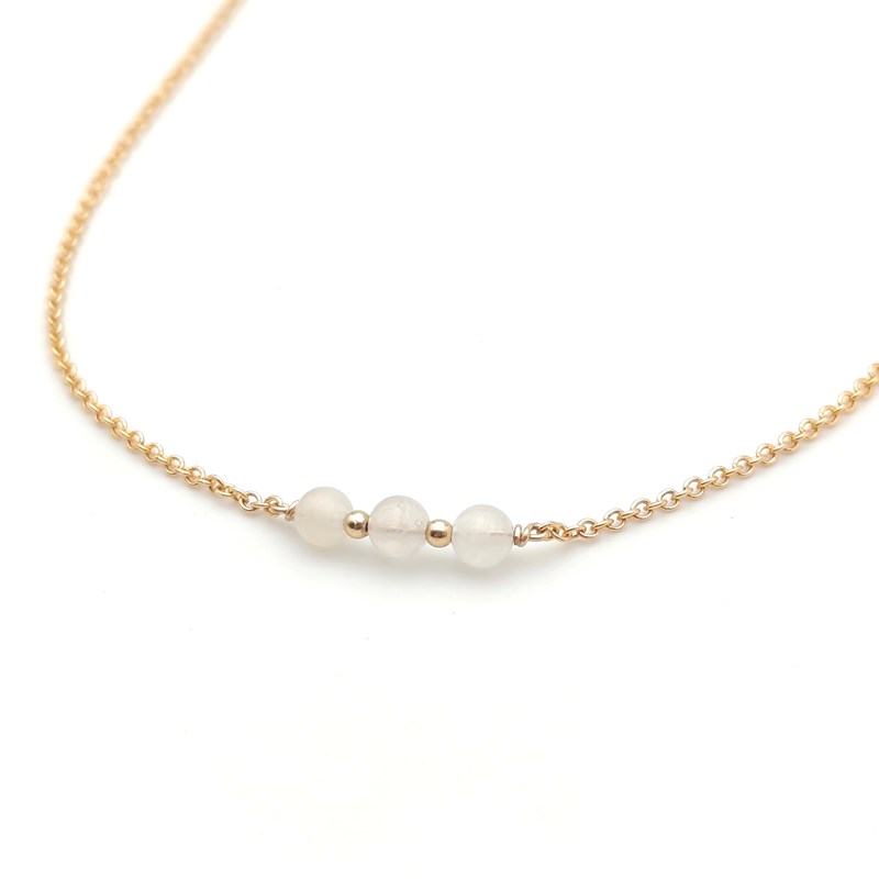 Collier nazca gold filled pierre de lune