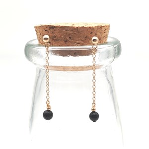 Boucles nazca gold filled onyx