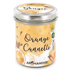 Bougie d'ambiance orange cannelle