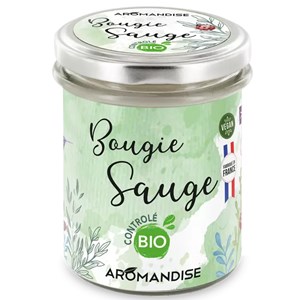 Bougie d'ambiance bio sauge