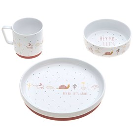 Coffret repas en porcelaine garden