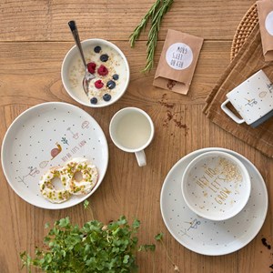 Coffret repas en porcelaine garden