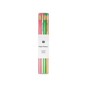 Set de crayons a papier fluo - 4 pieces