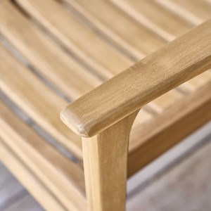 Lot de 2 fauteuils jardin en teck massif