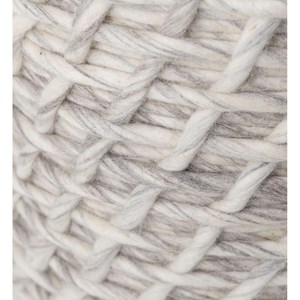 Tabouret laine laine blanc - décoration