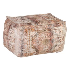 Tabouret viscose orange - décoration