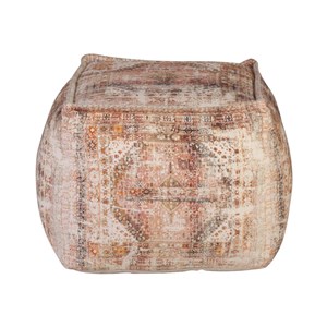 Tabouret viscose orange - décoration