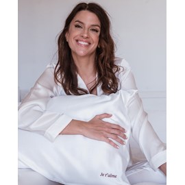 Taie d'oreiller brodée en soie 51x76