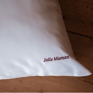 Taie d'oreiller brodée en soie 51x76