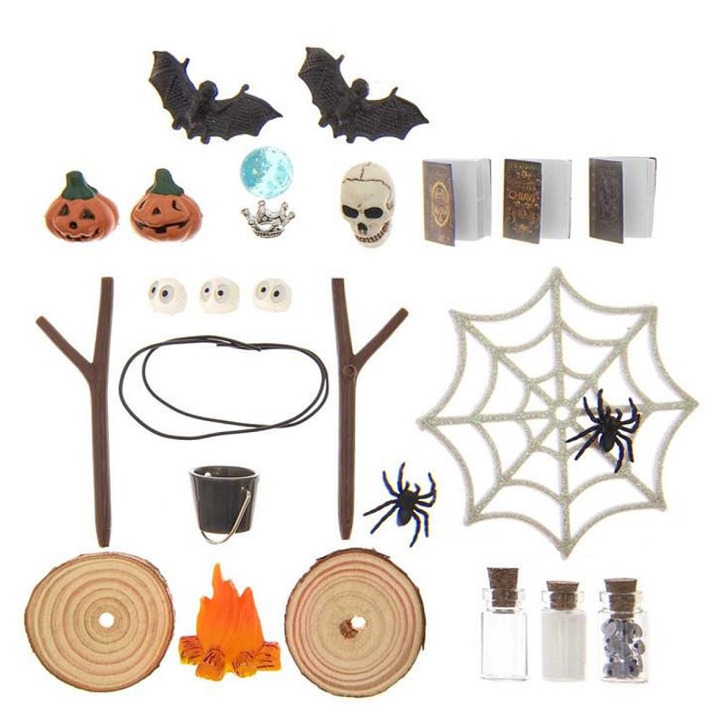 Set de decoration miniature halloween