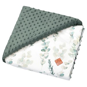 Couverture réversible en minky vert
