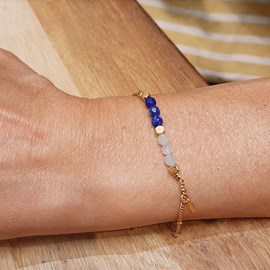 Bracelet pierres talisman bleu